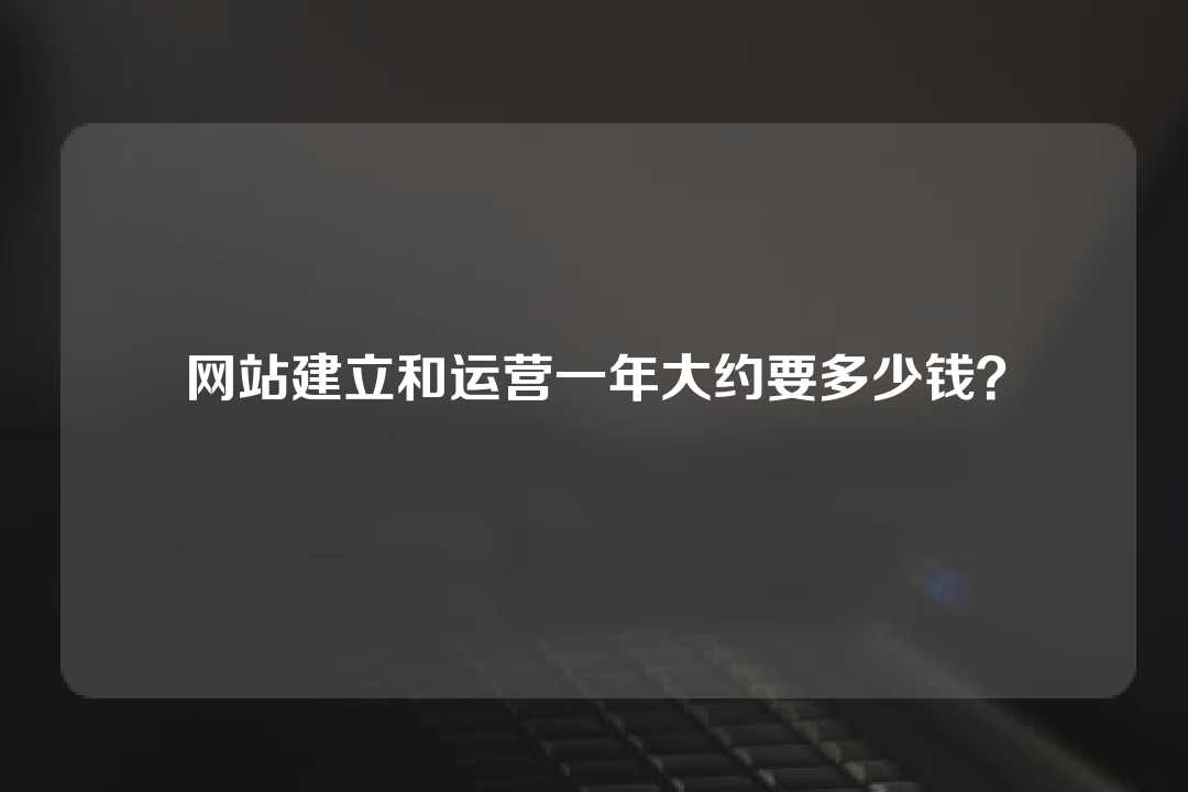 网站建立和运营一年大约要多少钱?